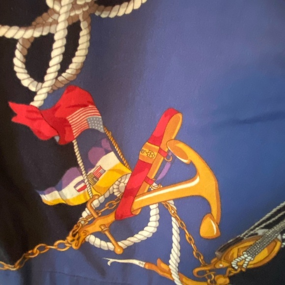 Vintage Lauren Ralph Lauren Nautical Sailing Print Bermuda Shorts Sz 8P - Picture 5 of 10